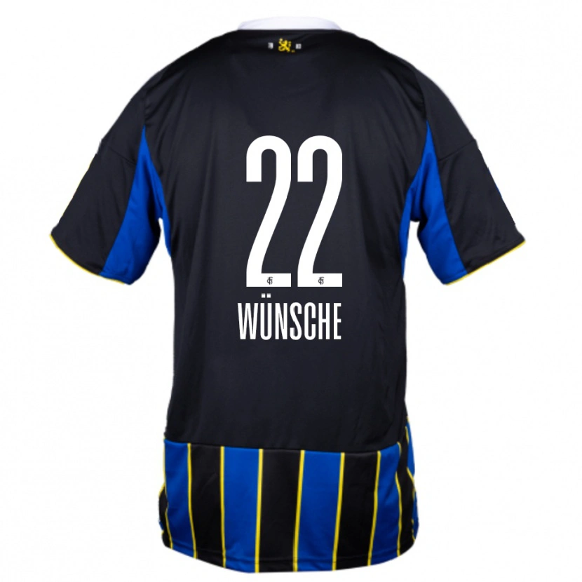 Danxen Heren Hannah Wünsche #22 Blauw Zwart Geel Thuisshirt Thuistenue 2025/26 T-Shirt België