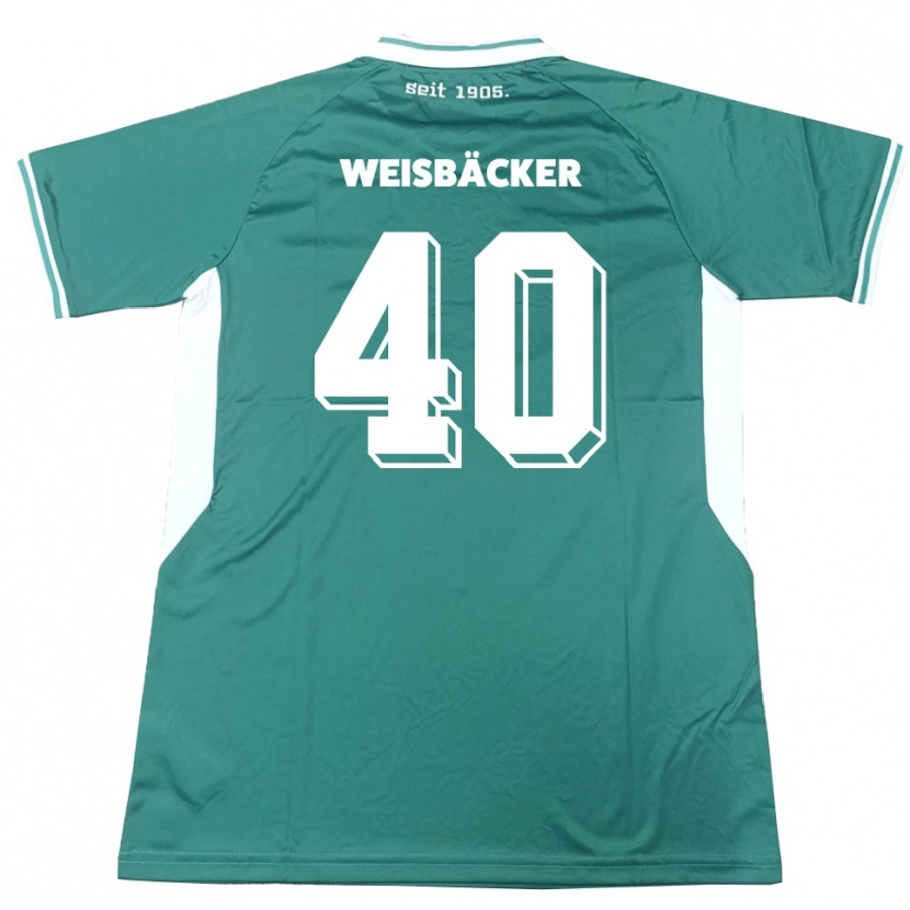 Danxen Heren Maximilian Weisbäcker #40 Groen Wit Thuisshirt Thuistenue 2025/26 T-Shirt België