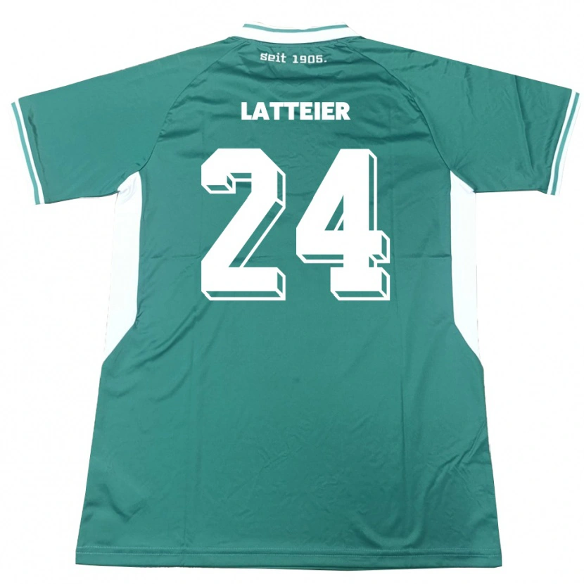 Danxen Heren Tim Latteier #24 Groen Wit Thuisshirt Thuistenue 2025/26 T-Shirt België