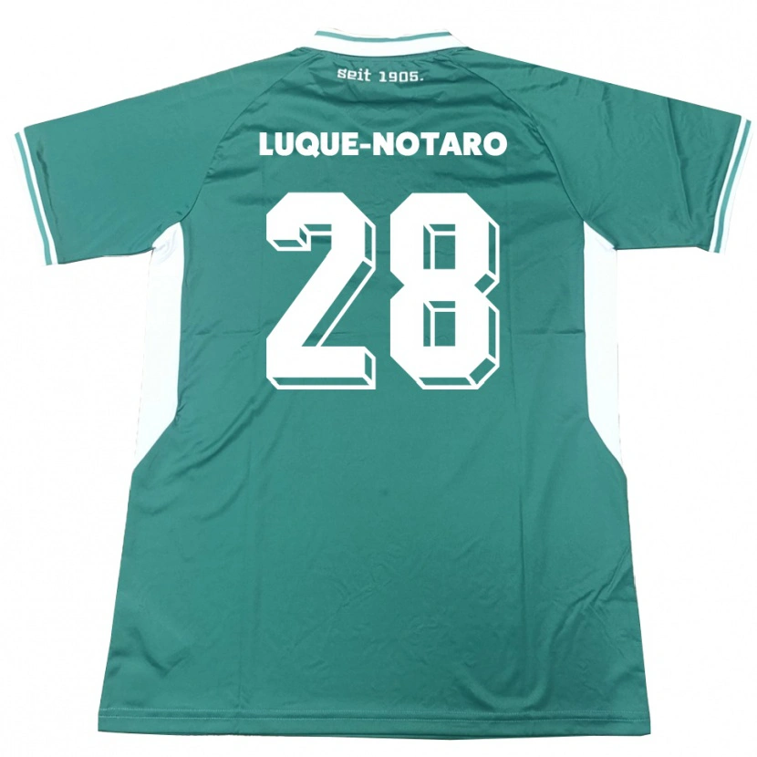 Danxen Heren Fabio Luque-Notaro #28 Groen Wit Thuisshirt Thuistenue 2025/26 T-Shirt België