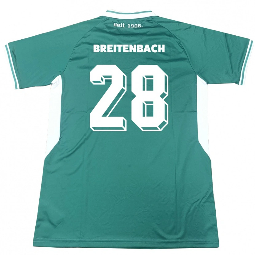 Danxen Heren Fabio Breitenbach #28 Groen Wit Thuisshirt Thuistenue 2025/26 T-Shirt België