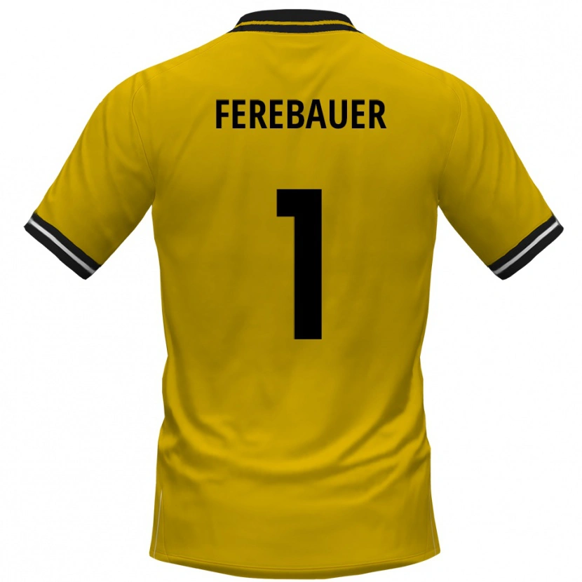 Danxen Heren Philipp Ferebauer #1 Geel Zwart Thuisshirt Thuistenue 2025/26 T-Shirt België