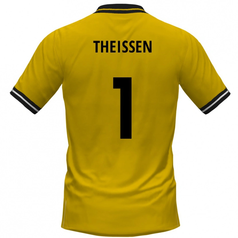 Danxen Heren Jarun Theißen #1 Geel Zwart Thuisshirt Thuistenue 2025/26 T-Shirt België