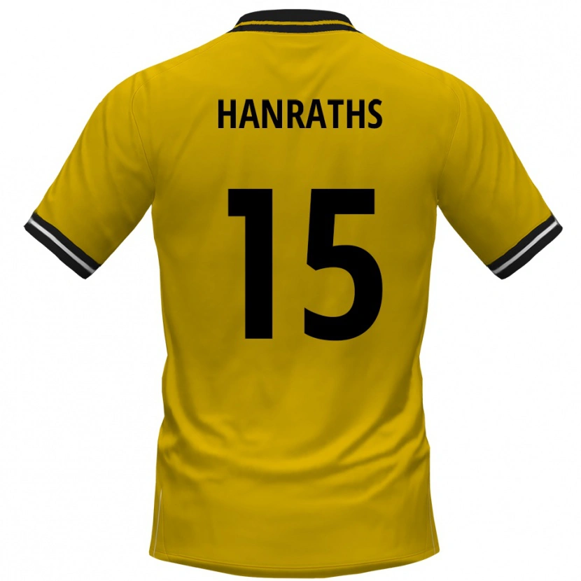 Danxen Heren Mika Hanraths #15 Geel Zwart Thuisshirt Thuistenue 2025/26 T-Shirt België