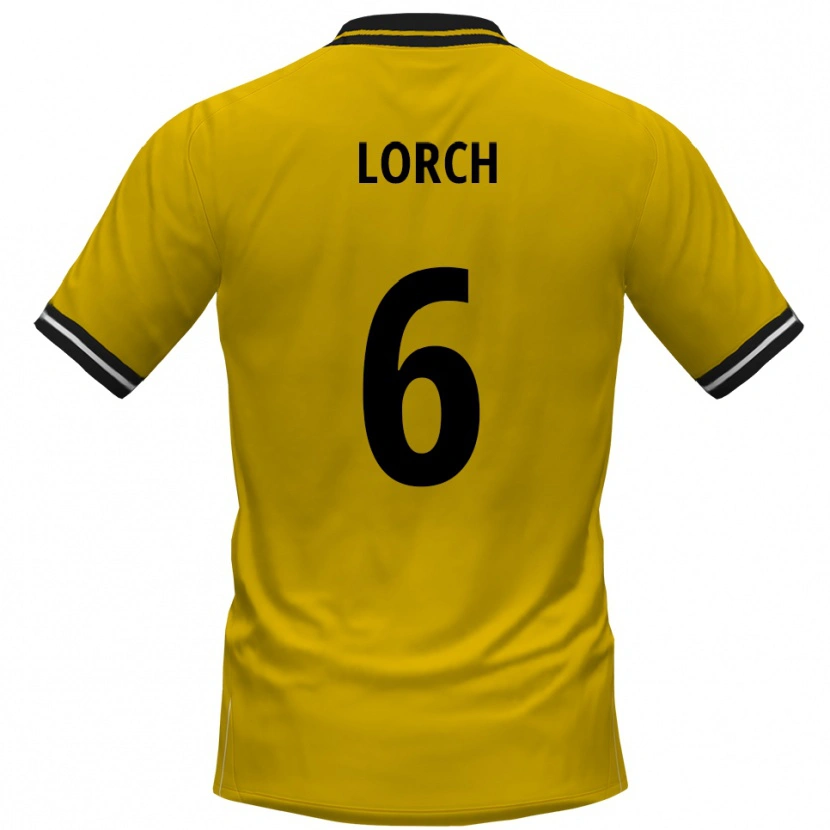 Danxen Heren Jeremias Lorch #6 Geel Zwart Thuisshirt Thuistenue 2025/26 T-Shirt België