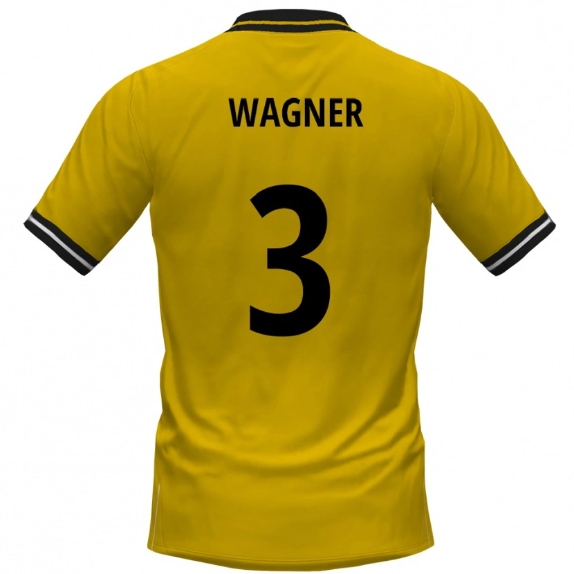 Danxen Heren Matti Wagner #3 Geel Zwart Thuisshirt Thuistenue 2025/26 T-Shirt België