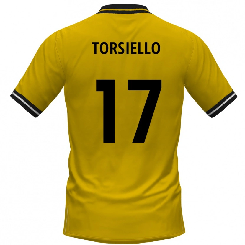 Danxen Heren Fabio Torsiello #17 Geel Zwart Thuisshirt Thuistenue 2025/26 T-Shirt België