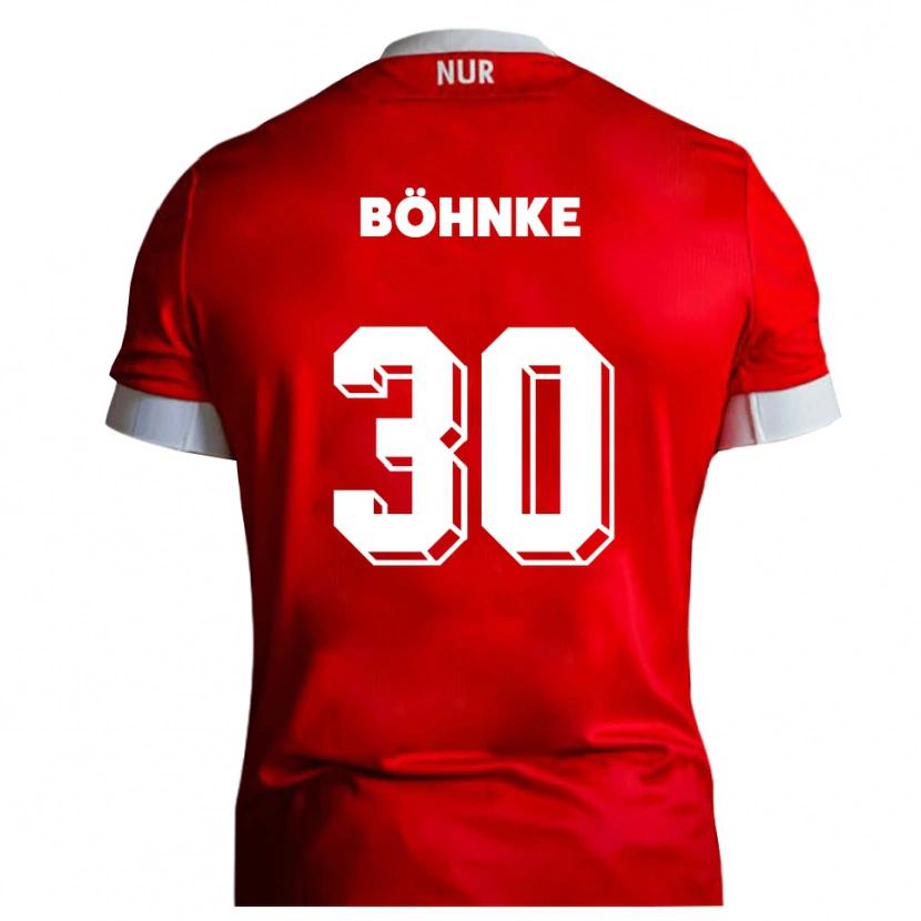 Danxen Heren Max Böhnke #30 Rood Wit Thuisshirt Thuistenue 2025/26 T-Shirt België