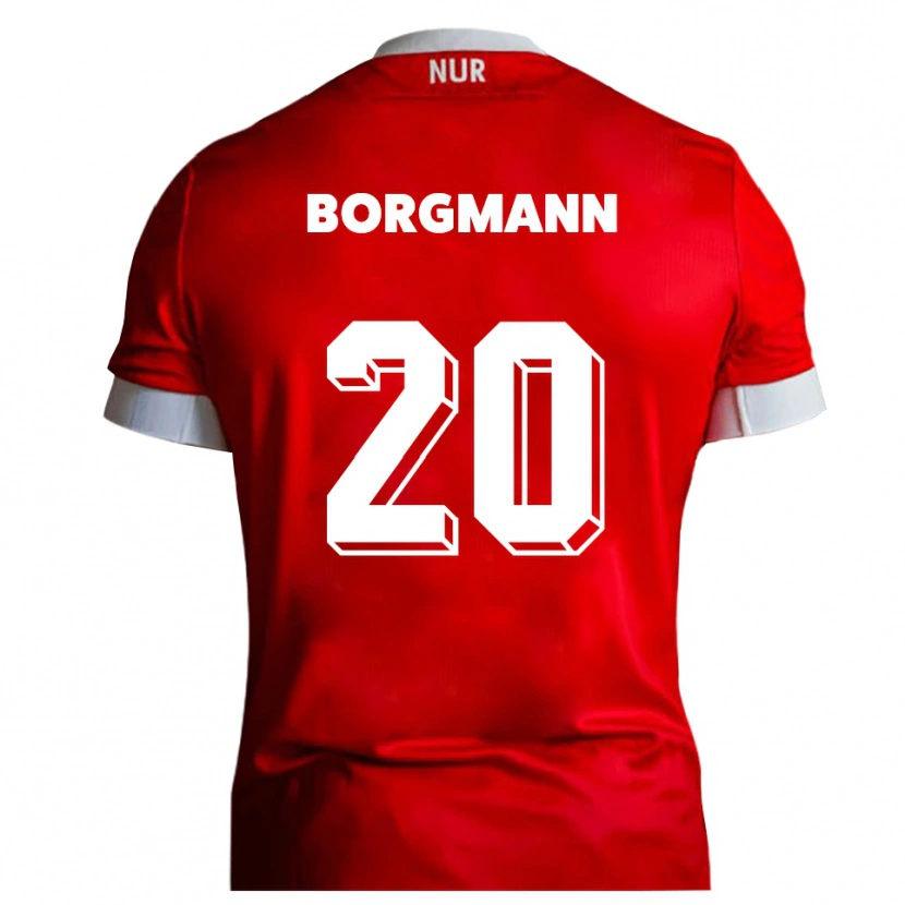 Danxen Heren Axel Borgmann #20 Rood Wit Thuisshirt Thuistenue 2025/26 T-Shirt België