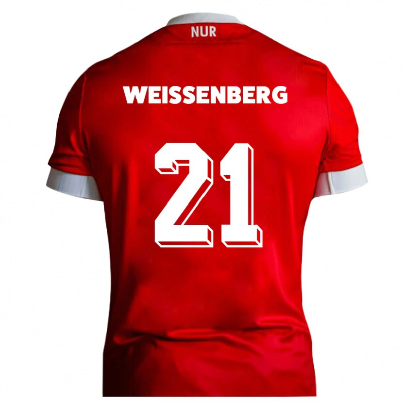 Danxen Heren Shawn Weißenberg #21 Rood Wit Thuisshirt Thuistenue 2025/26 T-Shirt België