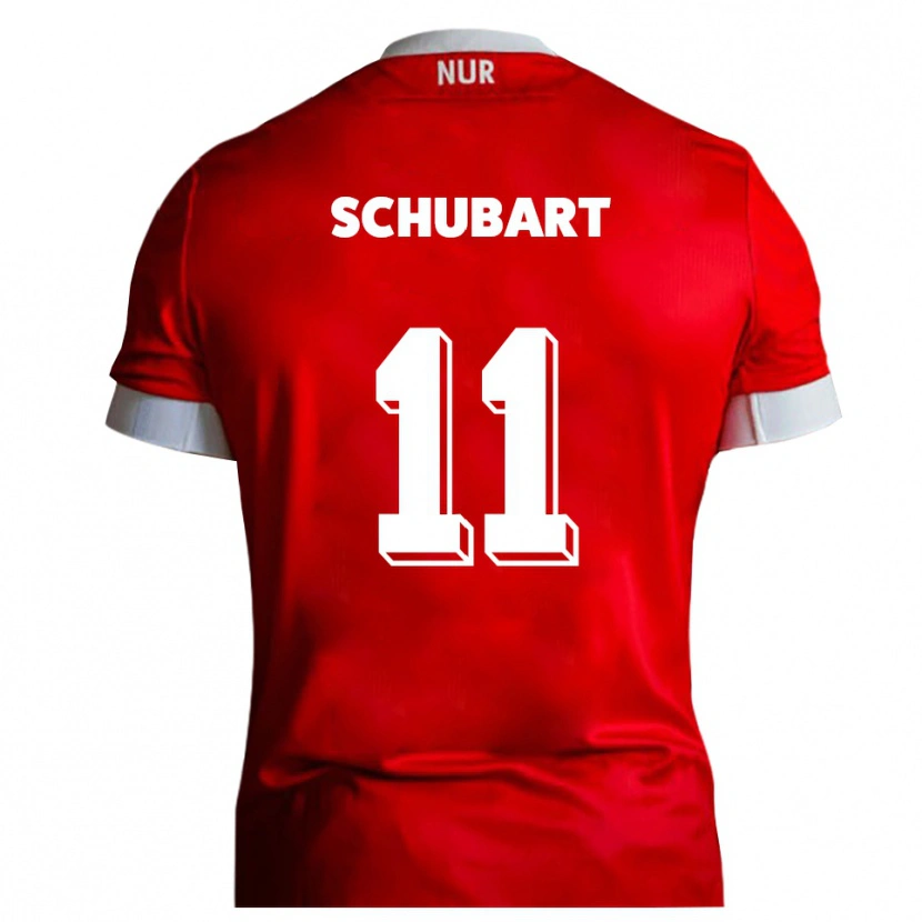 Danxen Heren Felix Schubart #11 Rood Wit Thuisshirt Thuistenue 2025/26 T-Shirt België