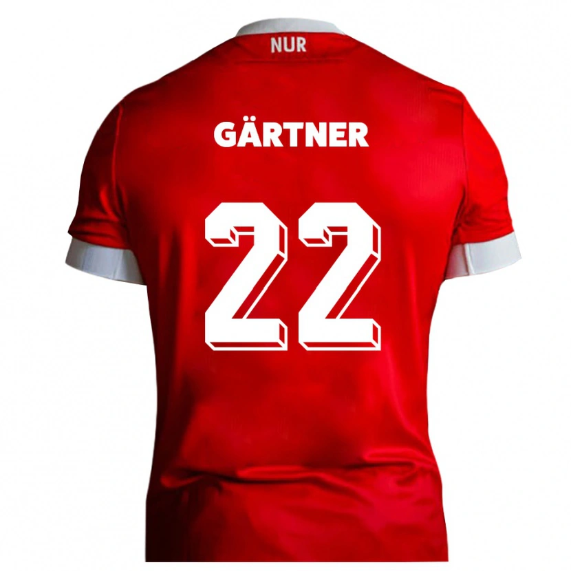 Danxen Heren Justin Gärtner #22 Rood Wit Thuisshirt Thuistenue 2025/26 T-Shirt België