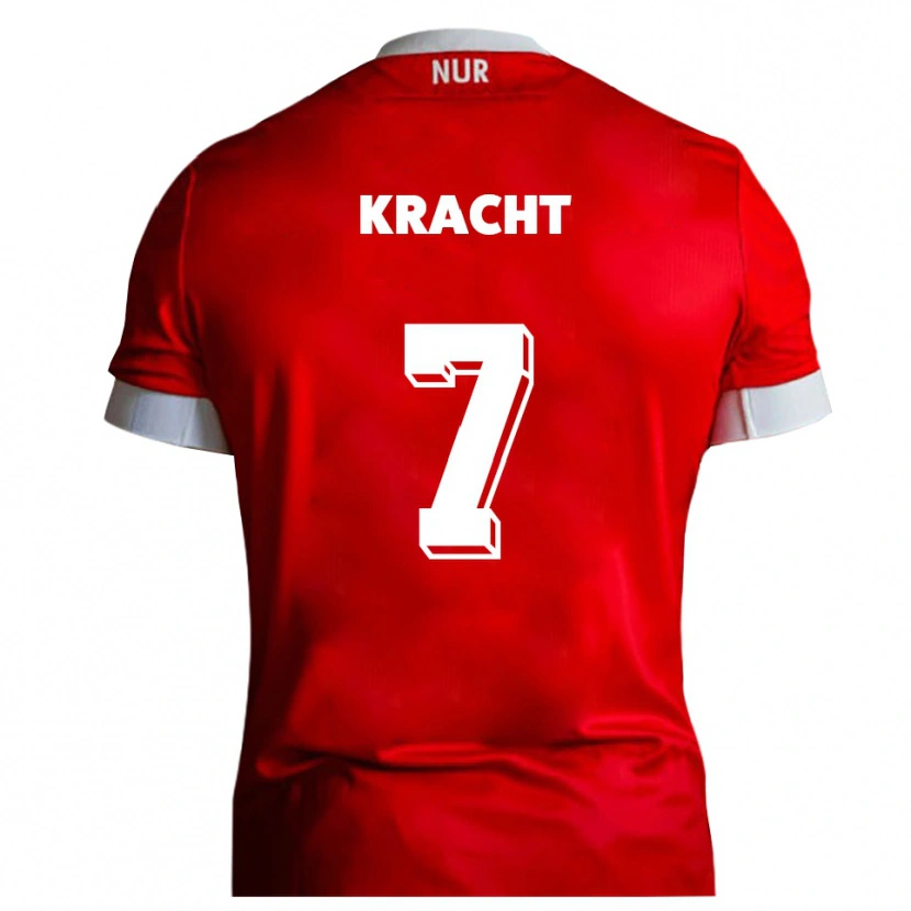 Danxen Heren Edwin Kracht #7 Rood Wit Thuisshirt Thuistenue 2025/26 T-Shirt België