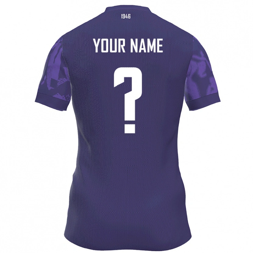Danxen Heren Uw Naam #0 Paars Wit Thuisshirt Thuistenue 2025/26 T-Shirt België