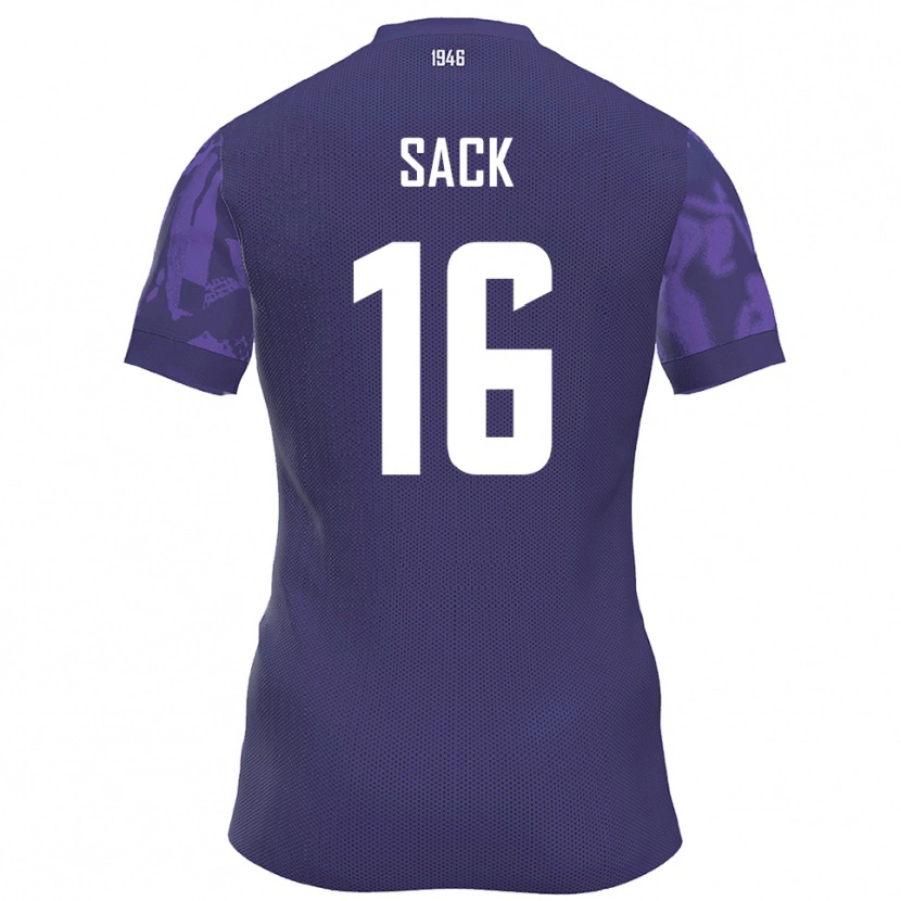 Danxen Heren William Sack #16 Paars Wit Thuisshirt Thuistenue 2025/26 T-Shirt België