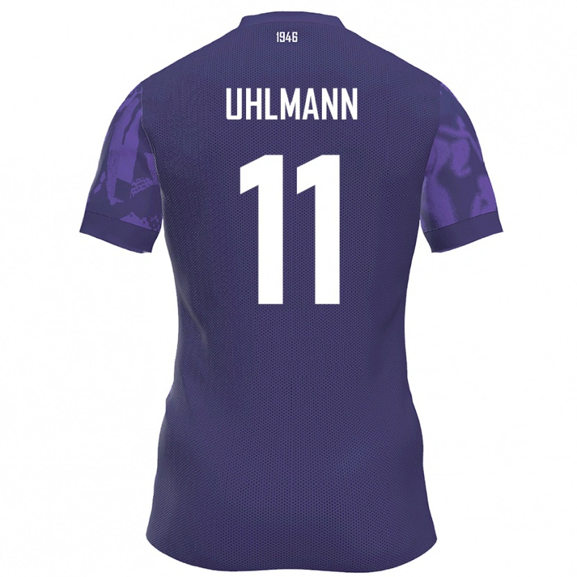 Danxen Heren Eric Uhlmann #11 Paars Wit Thuisshirt Thuistenue 2025/26 T-Shirt België