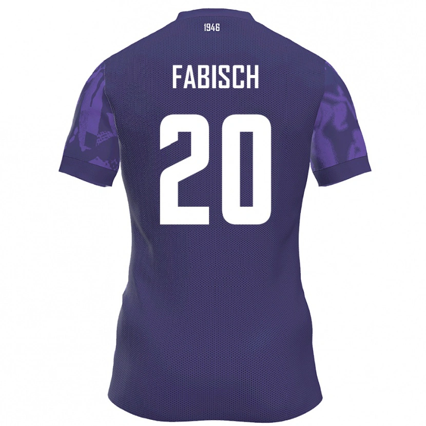 Danxen Heren Jonah Fabisch #20 Paars Wit Thuisshirt Thuistenue 2025/26 T-Shirt België