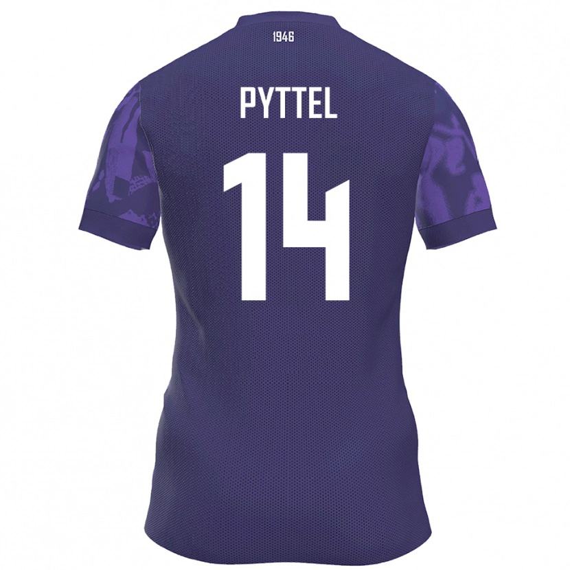 Danxen Heren Henrik Pyttel #14 Paars Wit Thuisshirt Thuistenue 2025/26 T-Shirt België