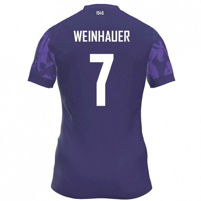 Danxen Heren Erik Weinhauer #7 Paars Wit Thuisshirt Thuistenue 2025/26 T-Shirt België
