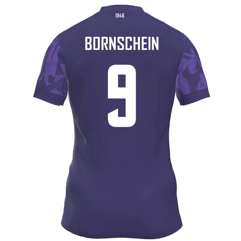 Danxen Heren Ricky Bornschein #9 Paars Wit Thuisshirt Thuistenue 2025/26 T-Shirt België