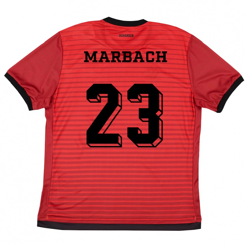Danxen Heren Louis Marbach #23 Rood Zwart Thuisshirt Thuistenue 2025/26 T-Shirt België