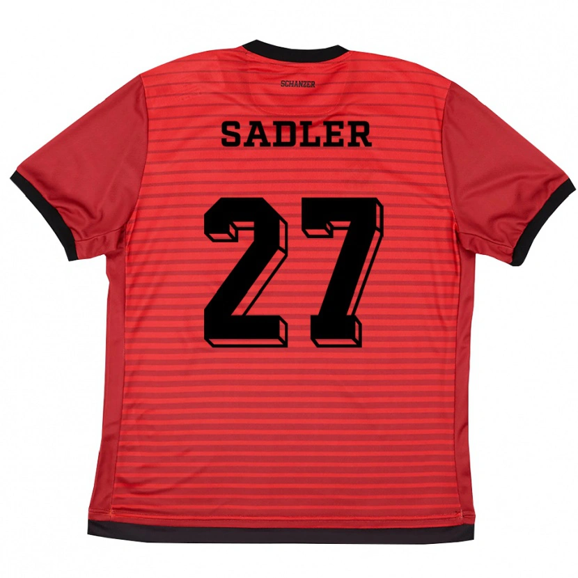 Danxen Heren Thomas Sadler #27 Rood Zwart Thuisshirt Thuistenue 2025/26 T-Shirt België