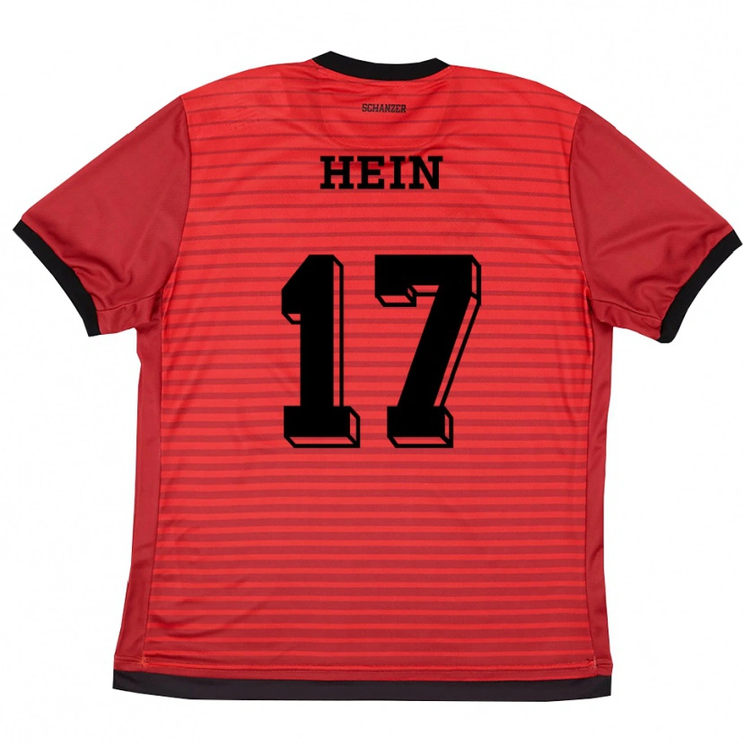 Danxen Heren Leonie Hein #17 Rood Zwart Thuisshirt Thuistenue 2025/26 T-Shirt België