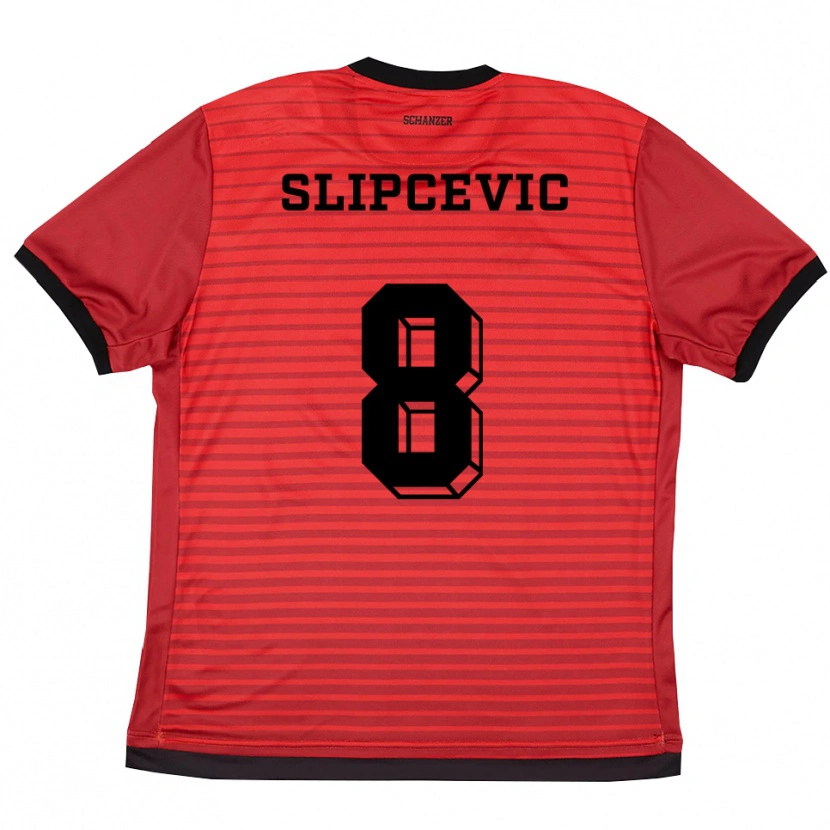 Danxen Heren Ivana Slipcevic #8 Rood Zwart Thuisshirt Thuistenue 2025/26 T-Shirt België