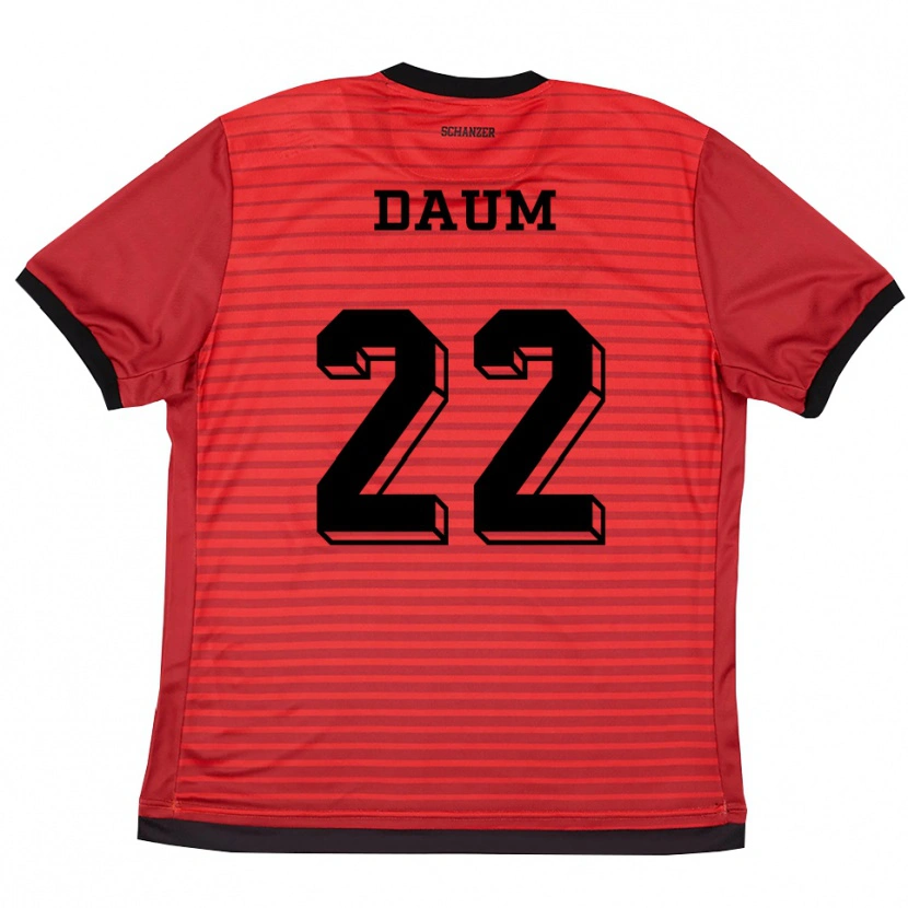 Danxen Heren Anna-Lena Daum #22 Rood Zwart Thuisshirt Thuistenue 2025/26 T-Shirt België