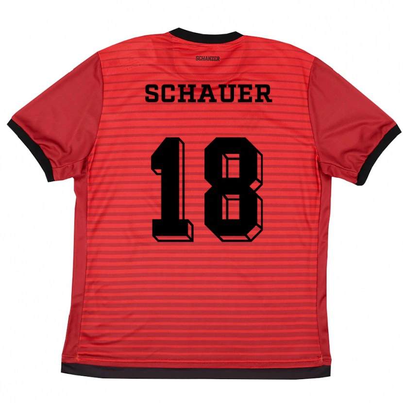 Danxen Heren Sarah Schauer #18 Rood Zwart Thuisshirt Thuistenue 2025/26 T-Shirt België