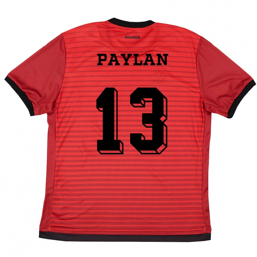 Danxen Heren Can Paylan #13 Rood Zwart Thuisshirt Thuistenue 2025/26 T-Shirt België