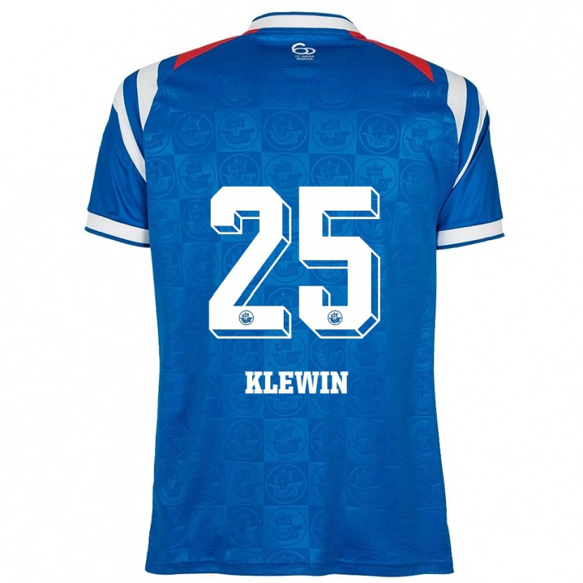 Danxen Heren Philipp Klewin #25 Blauw Wit Rood Thuisshirt Thuistenue 2025/26 T-Shirt België