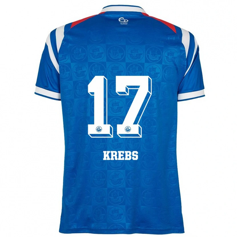 Danxen Heren Mattes Krebs #17 Blauw Wit Rood Thuisshirt Thuistenue 2025/26 T-Shirt België