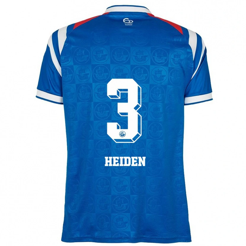 Danxen Heren Maximilian Heiden #3 Blauw Wit Rood Thuisshirt Thuistenue 2025/26 T-Shirt België