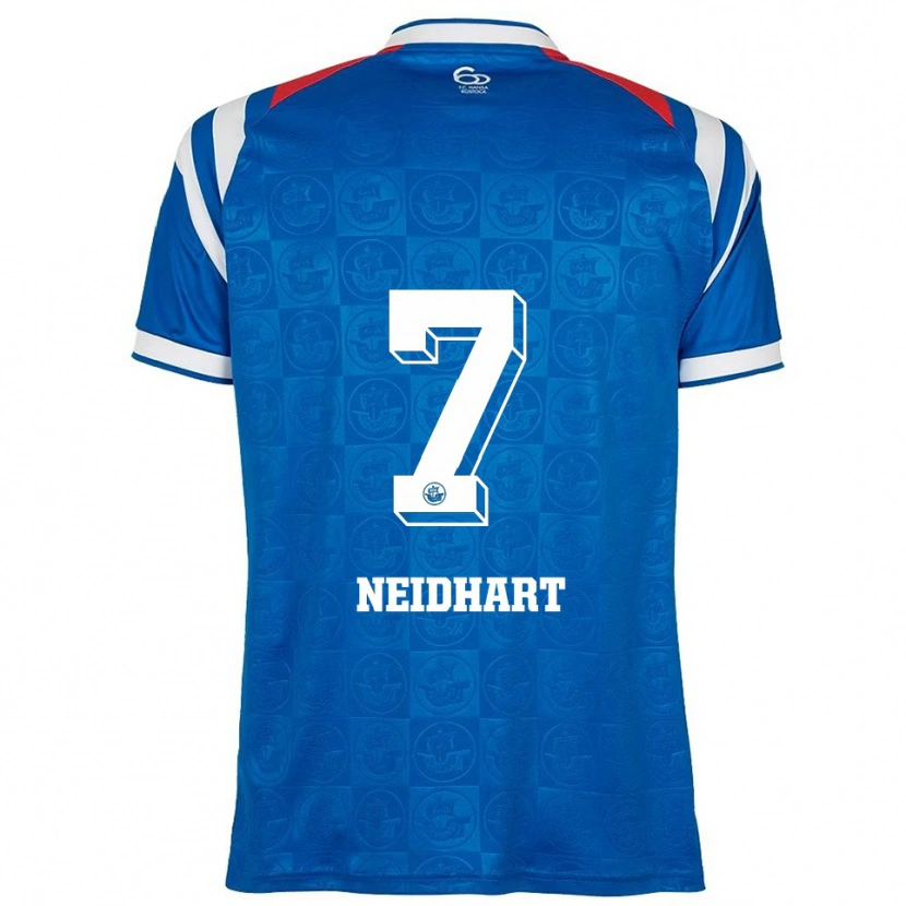 Danxen Heren Nico Neidhart #7 Blauw Wit Rood Thuisshirt Thuistenue 2025/26 T-Shirt België