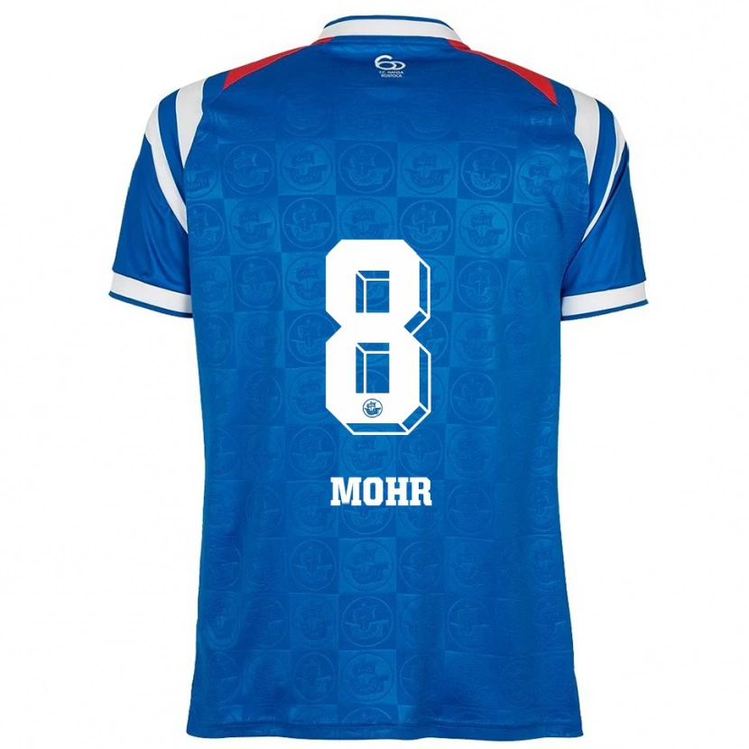 Danxen Heren Nele Mohr #8 Blauw Wit Rood Thuisshirt Thuistenue 2025/26 T-Shirt België