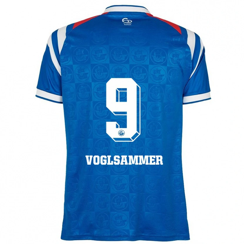 Danxen Heren Andreas Voglsammer #9 Blauw Wit Rood Thuisshirt Thuistenue 2025/26 T-Shirt België