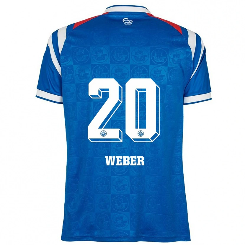 Danxen Heren Caden Weber #20 Blauw Wit Rood Thuisshirt Thuistenue 2025/26 T-Shirt België