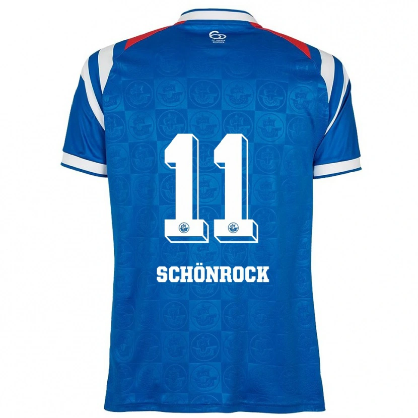 Danxen Heren Thorben Schönrock #11 Blauw Wit Rood Thuisshirt Thuistenue 2025/26 T-Shirt België