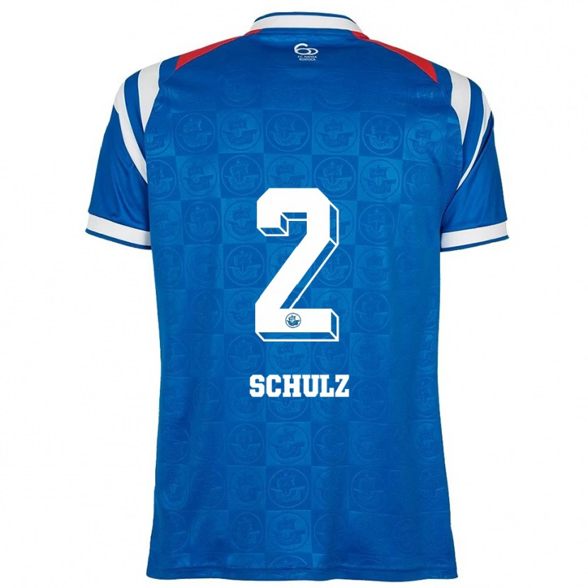 Danxen Heren Nils Schulz #2 Blauw Wit Rood Thuisshirt Thuistenue 2025/26 T-Shirt België