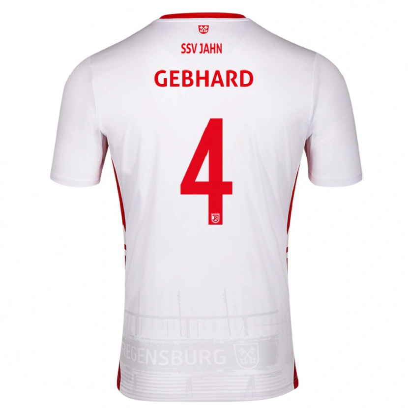 Danxen Heren Paul Gebhard #4 Wit Rood Thuisshirt Thuistenue 2025/26 T-Shirt België