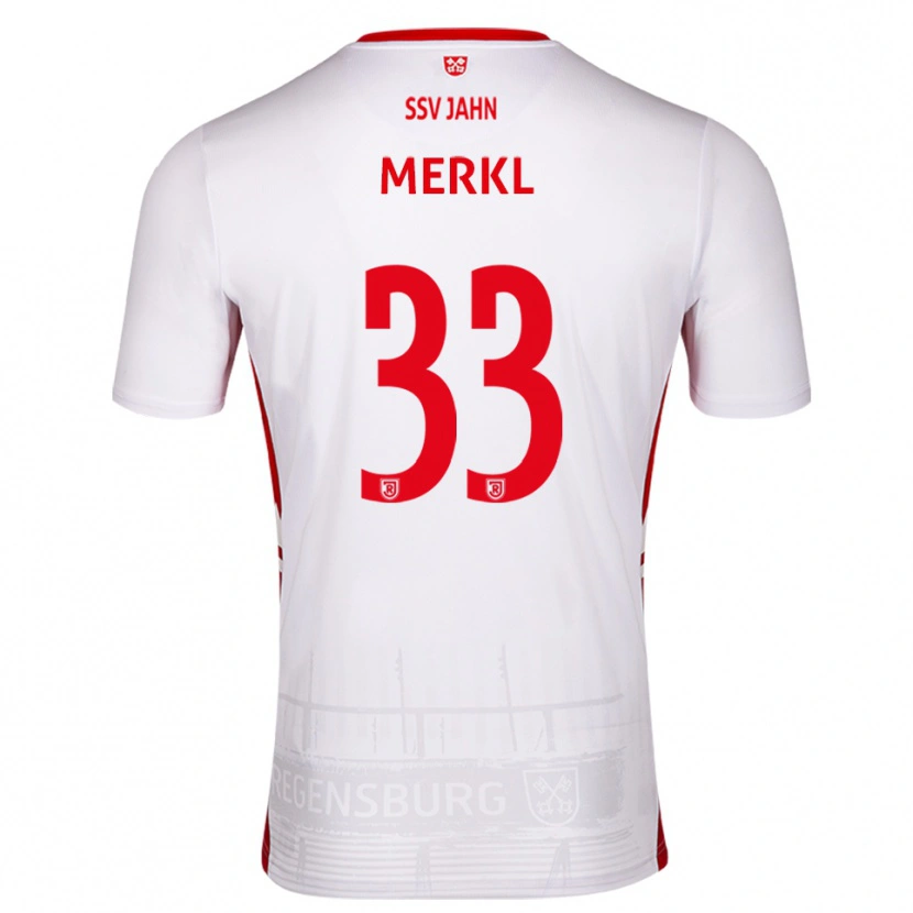 Danxen Heren Maurice Merkl #33 Wit Rood Thuisshirt Thuistenue 2025/26 T-Shirt België