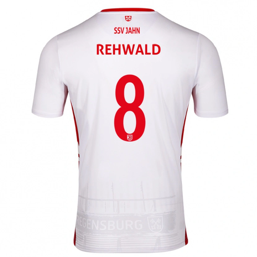 Danxen Heren Johannes Rehwald #8 Wit Rood Thuisshirt Thuistenue 2025/26 T-Shirt België