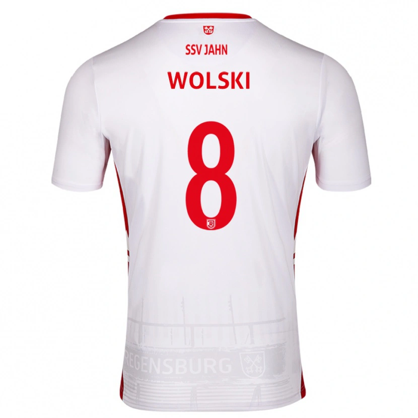 Danxen Heren Oliver Wolski #8 Wit Rood Thuisshirt Thuistenue 2025/26 T-Shirt België