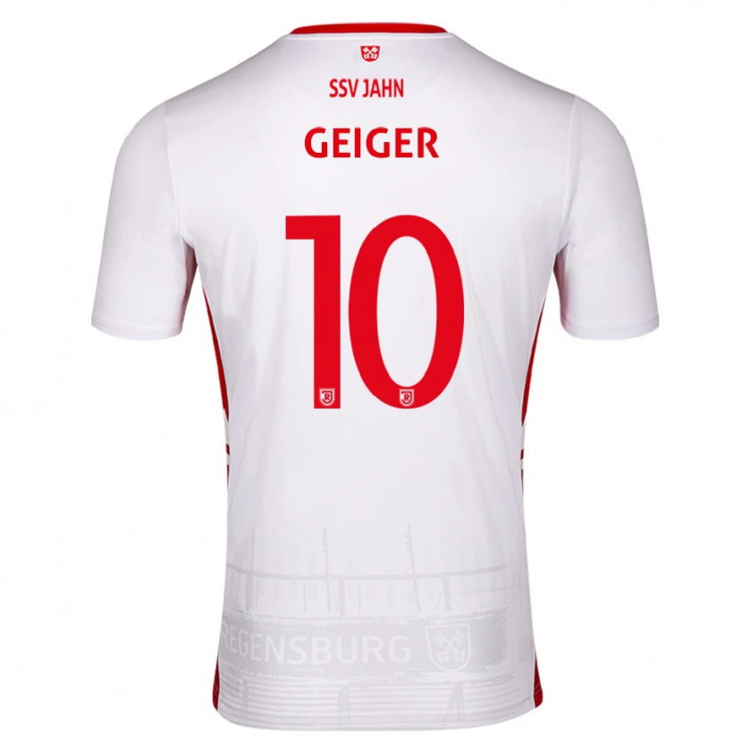 Danxen Heren Maximilian Geiger #10 Wit Rood Thuisshirt Thuistenue 2025/26 T-Shirt België