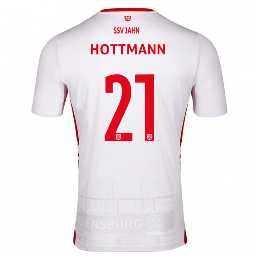 Danxen Heren Eric Hottmann #21 Wit Rood Thuisshirt Thuistenue 2025/26 T-Shirt België