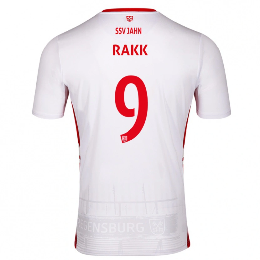 Danxen Heren Lars Rakk #9 Wit Rood Thuisshirt Thuistenue 2025/26 T-Shirt België