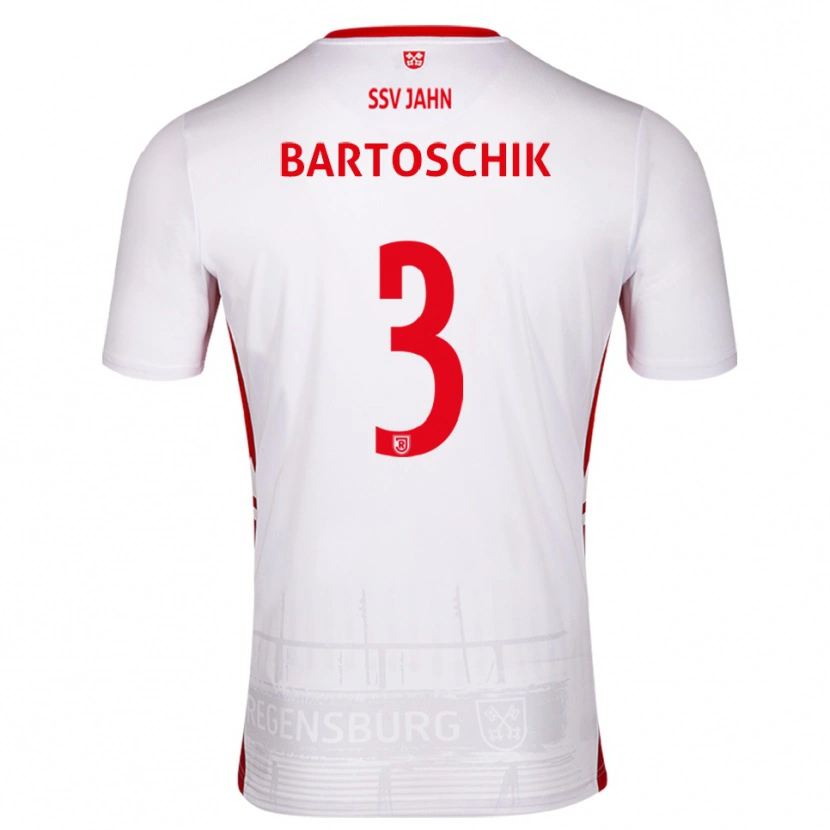 Danxen Heren Felix Bartoschik #3 Wit Rood Thuisshirt Thuistenue 2025/26 T-Shirt België