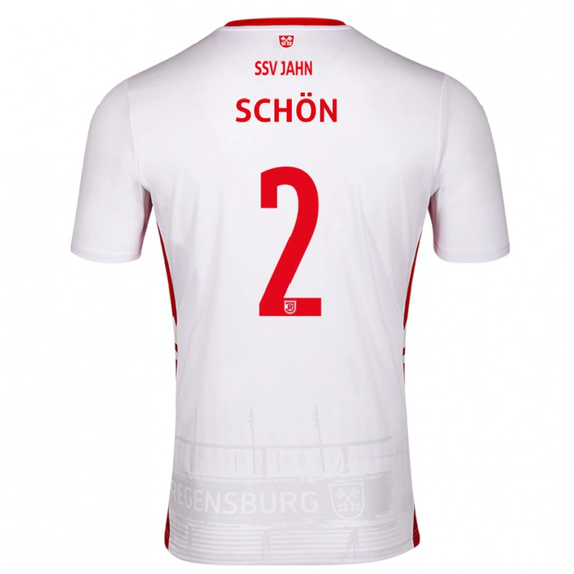 Danxen Heren Lenny Schön #2 Wit Rood Thuisshirt Thuistenue 2025/26 T-Shirt België