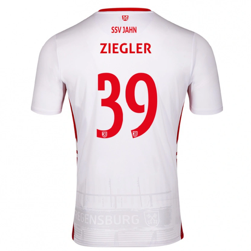 Danxen Heren Fabian Ziegler #39 Wit Rood Thuisshirt Thuistenue 2025/26 T-Shirt België